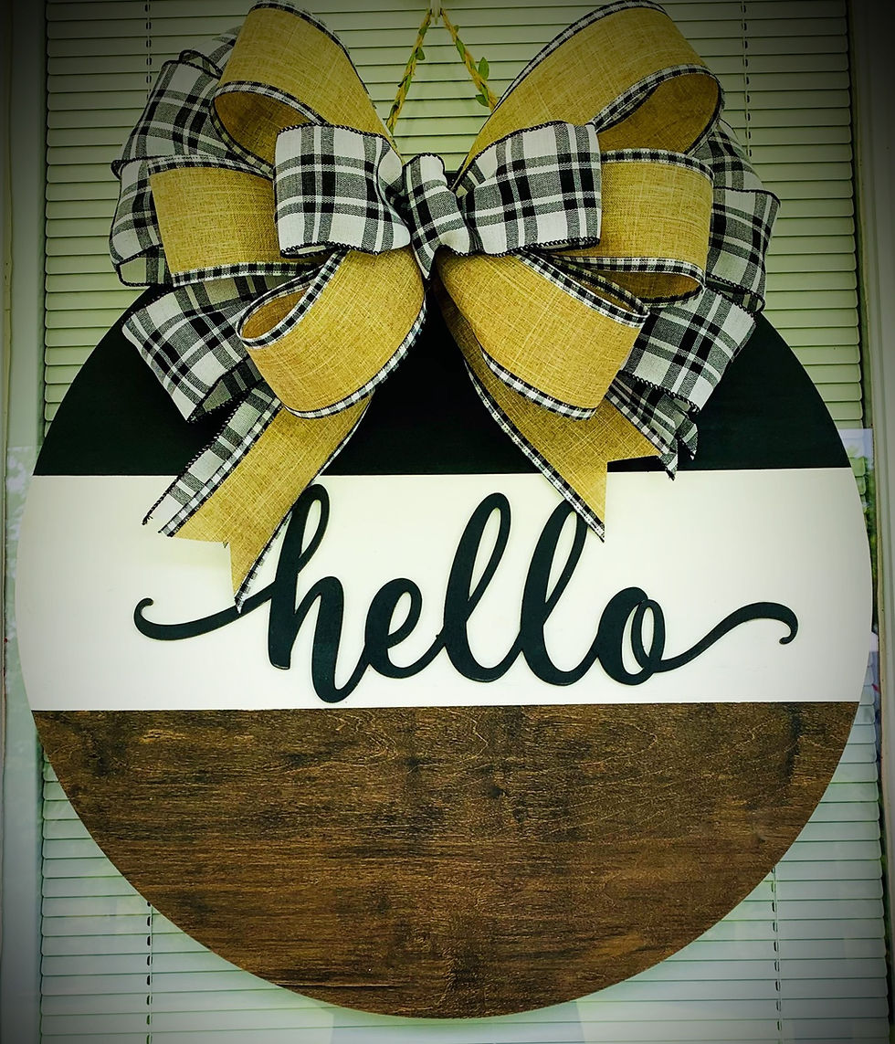 Thumbnail: Hello Wooden Door Hangers