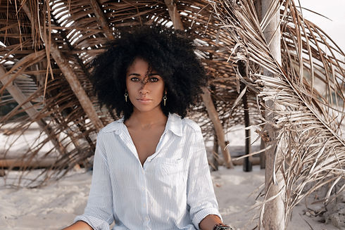 Sitting on Sand at the Beach