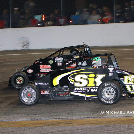 Kyle O'Gara wins the Non Wing Sprint Feature on Night #1 of the Dave Steele Memorial Weekend