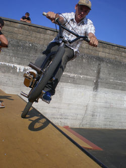 BMX Rider dropping in