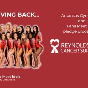 Arkansas Gymnastics and Fans Meet Idols Team up for THE GIVE BACK