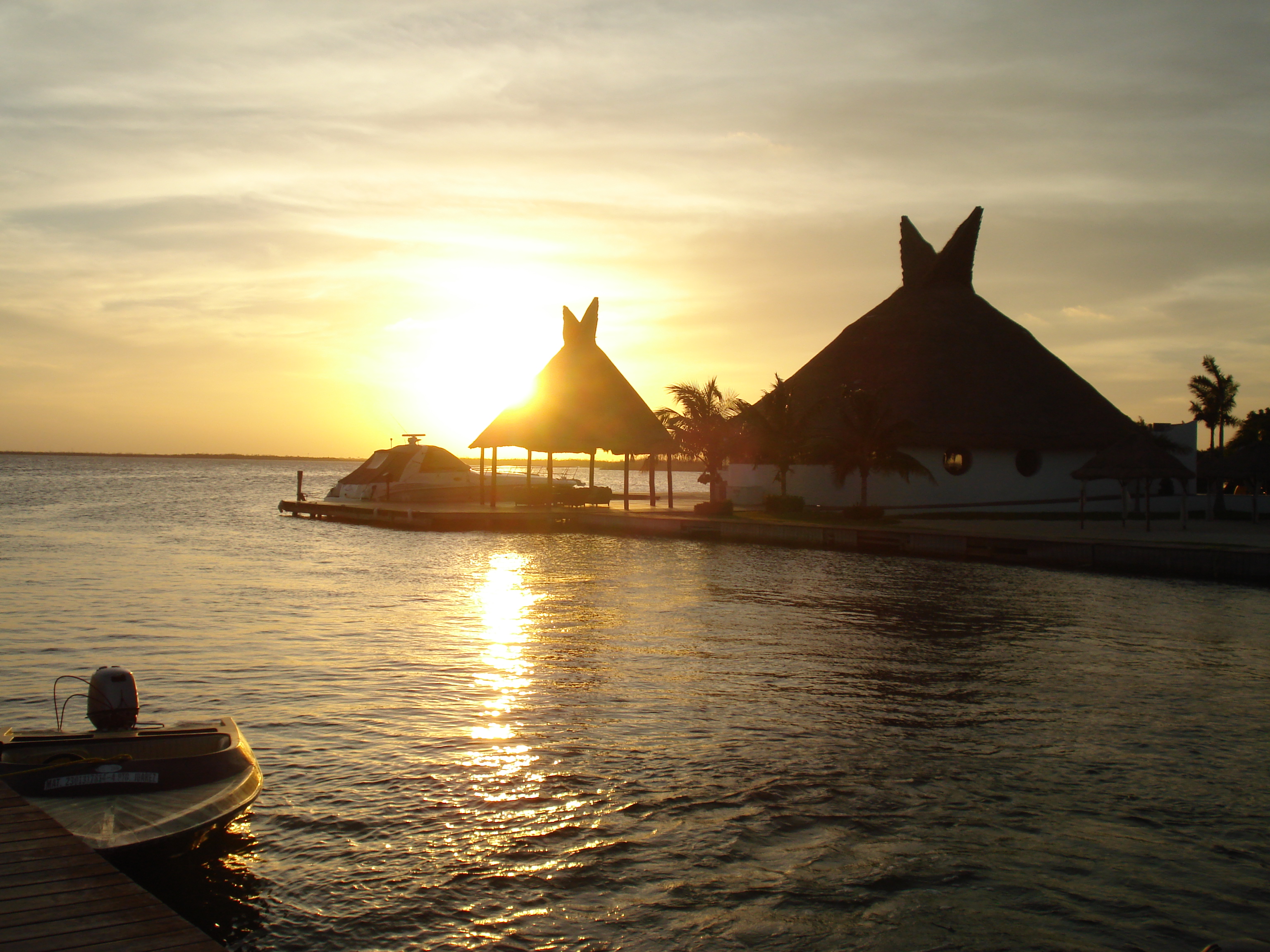 Huts by the pier.