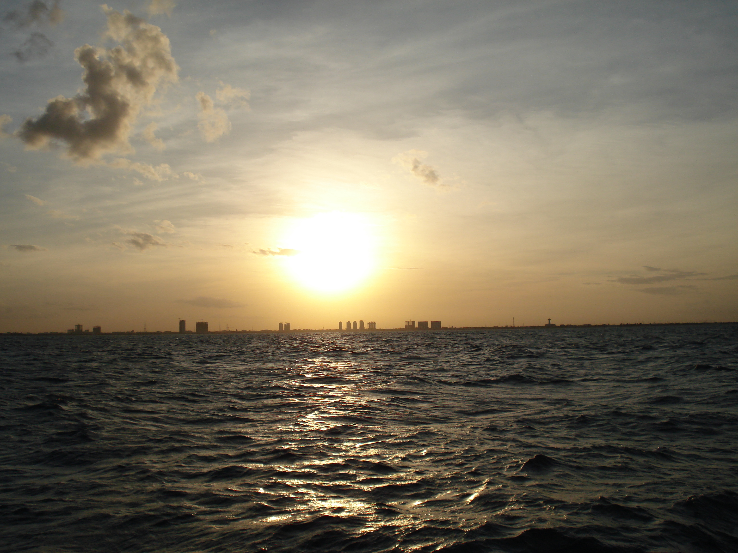 The city from offshore