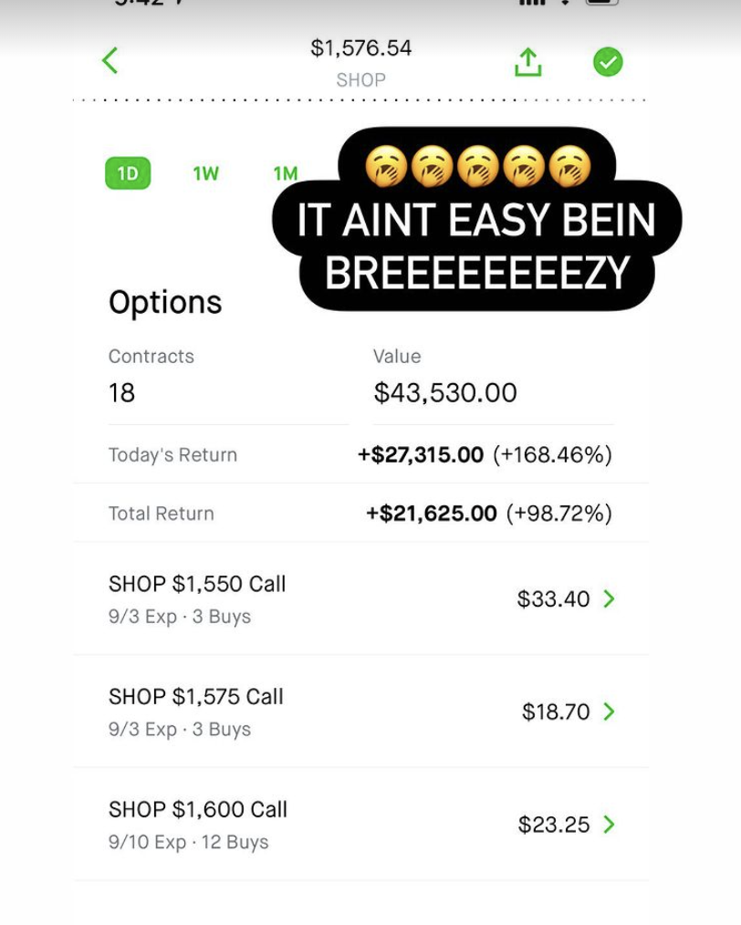 Tesla Trade Screenshot