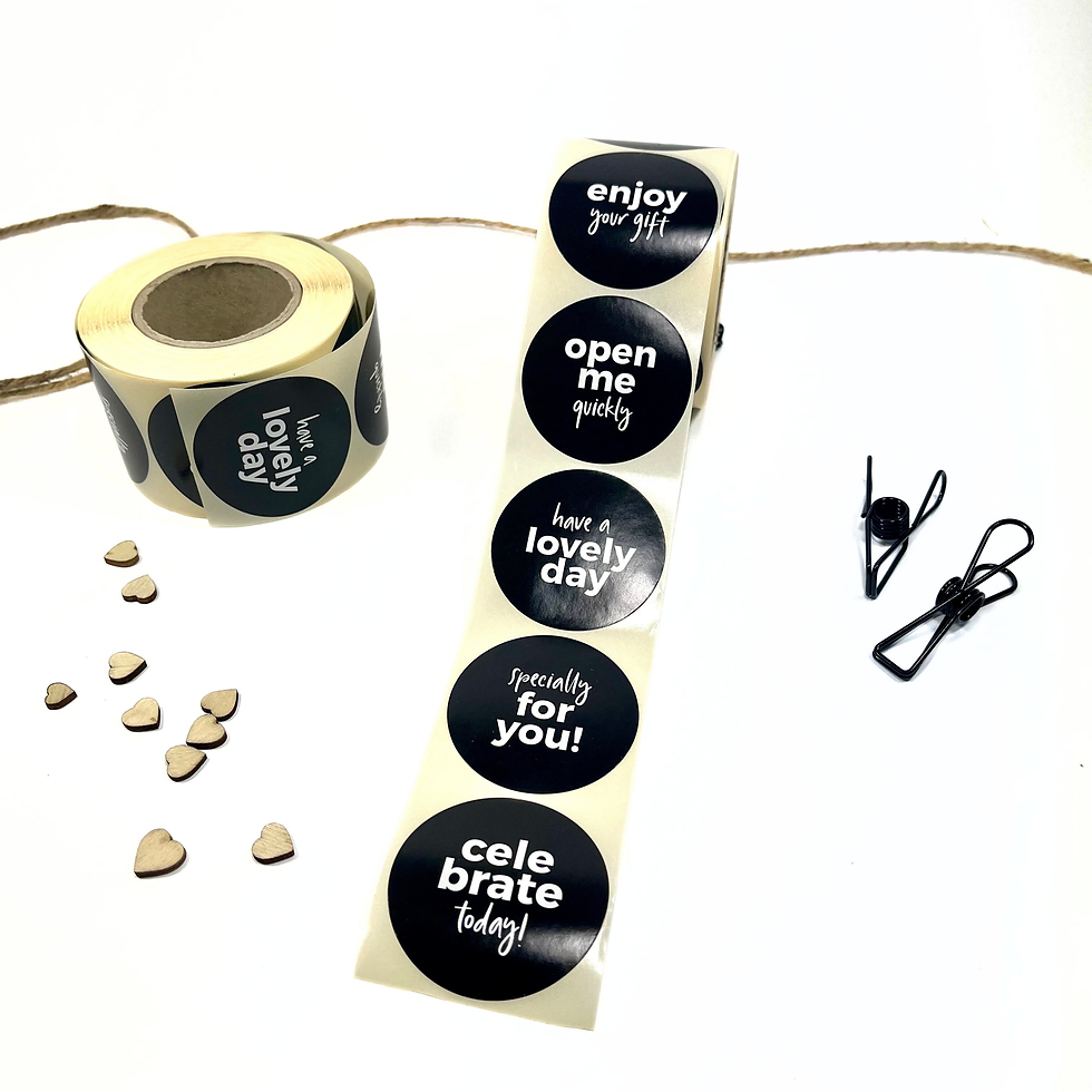 Miniaturbild: Geschenkaufkleber TEXTS 50mm Schwarz