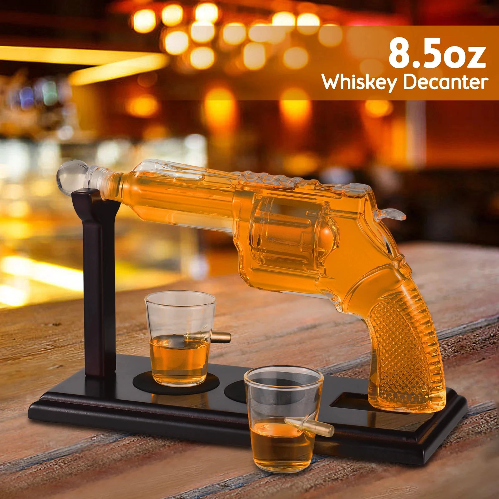 Whiskey Decanter Glasses for Home Bar Drinking Party