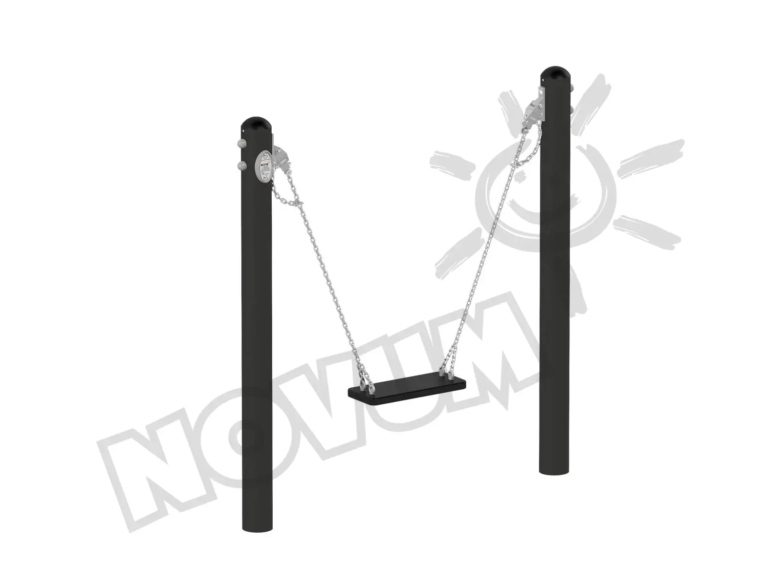 Taisnās šūpoles uz stabiņiem / ar sēdekli