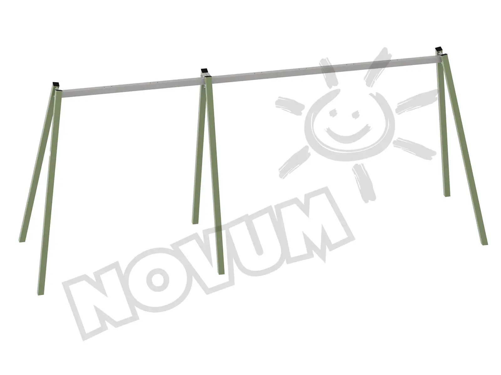 Urbi Trīskāršās šūpoles, metāla stabi C / bez sēdekļiem