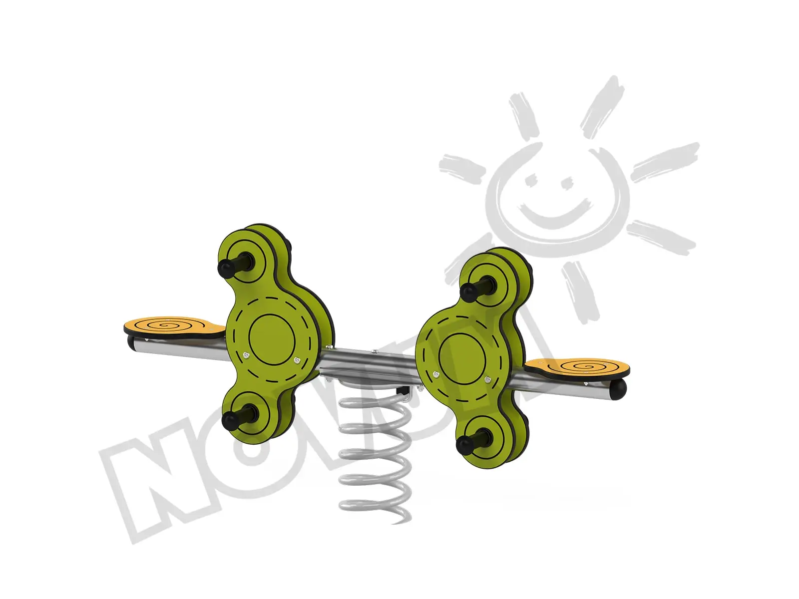 MILO Līdzsvara šūpoles uz atsperes ar metāla pamatni