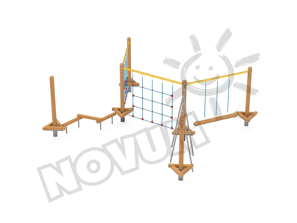 Sīktēls: Mini Climbing Trial 1601 koka kāpelēšanas iekārta