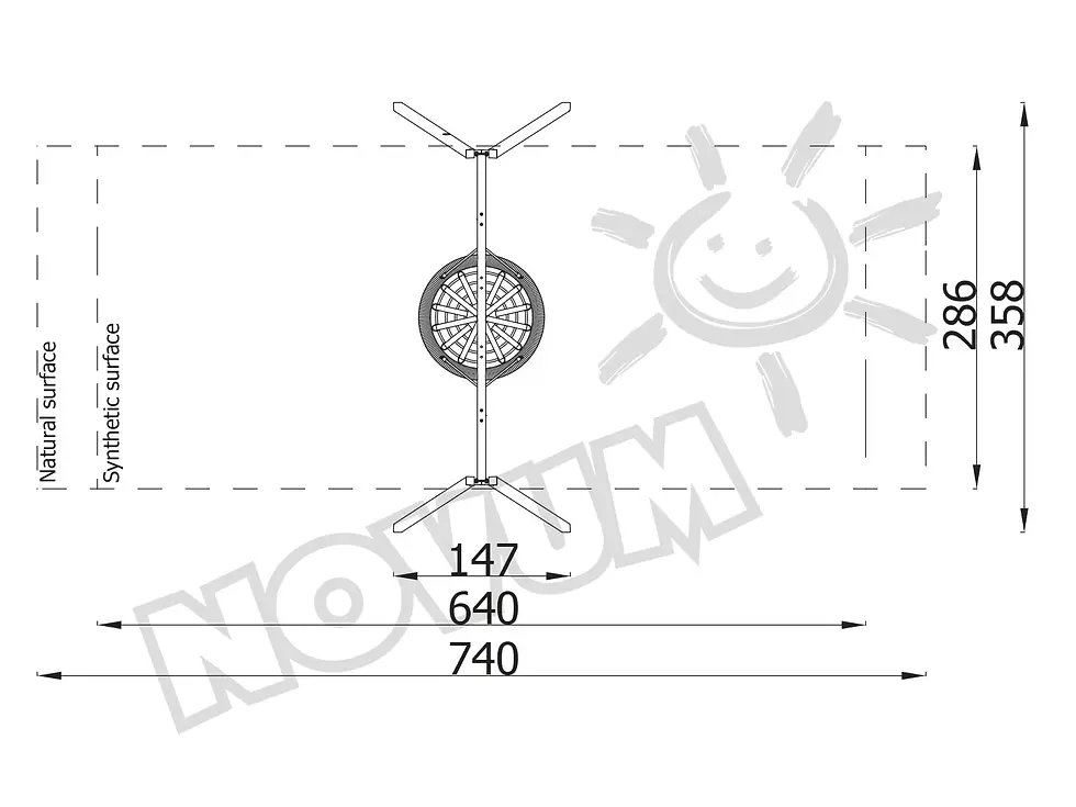 Sīktēls: Urbi Divvietīgas šūpoles, metāla stabi C / bez sēdekļiem