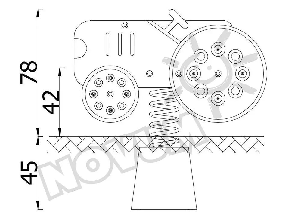 Sīktēls: Urbi Traktors ar betona pamatni