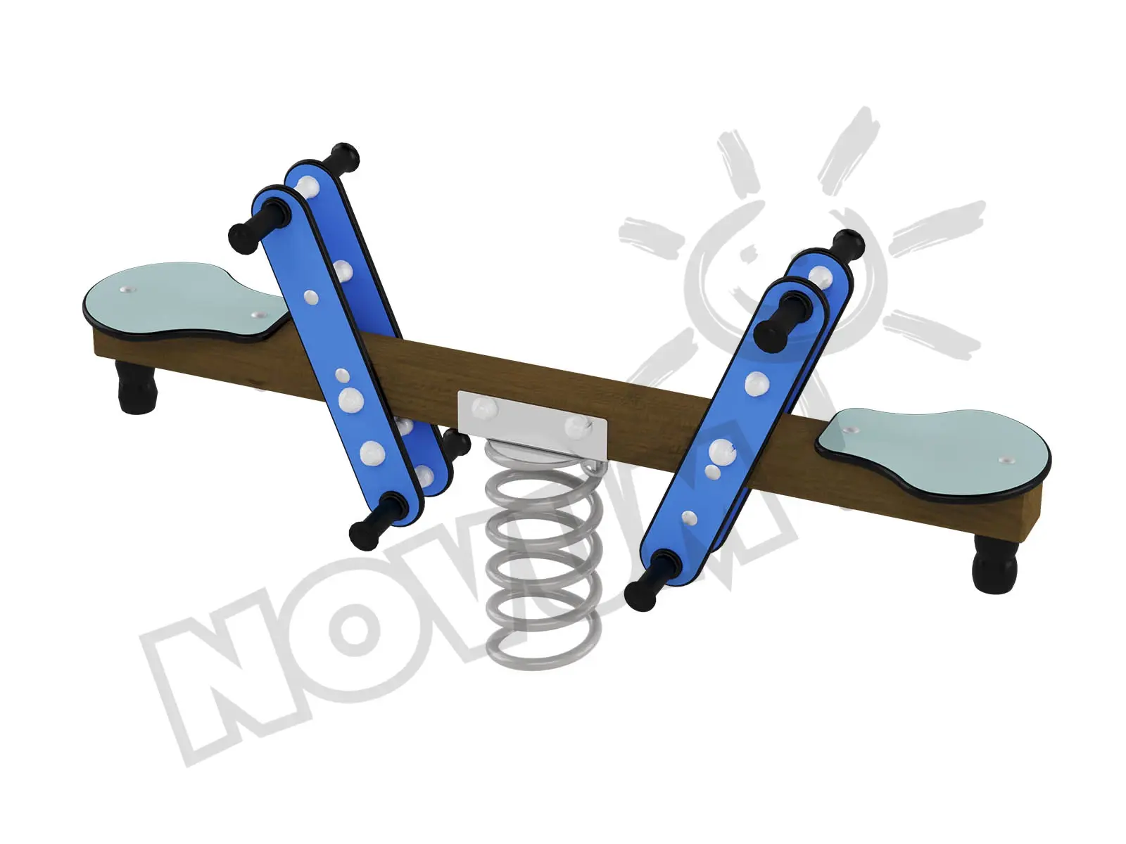 URBI atsperes šūpoles uz šūpoles B ar betona pamatni