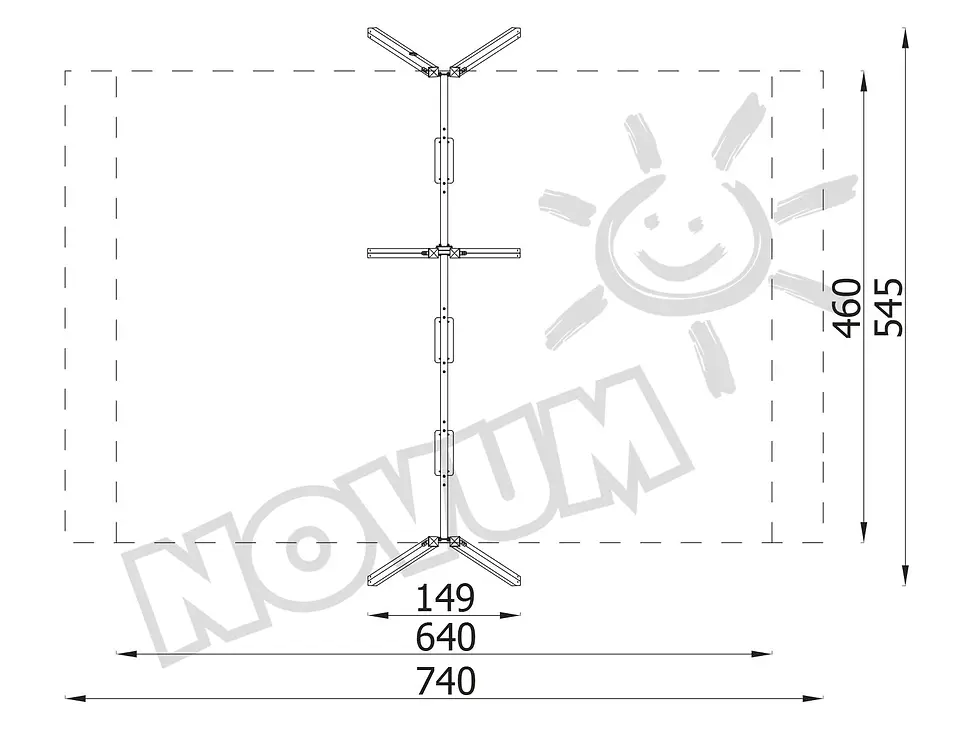 Sīktēls: Urbi Trīskāršās šūpoles, koka balsti / bez sēdekļiem