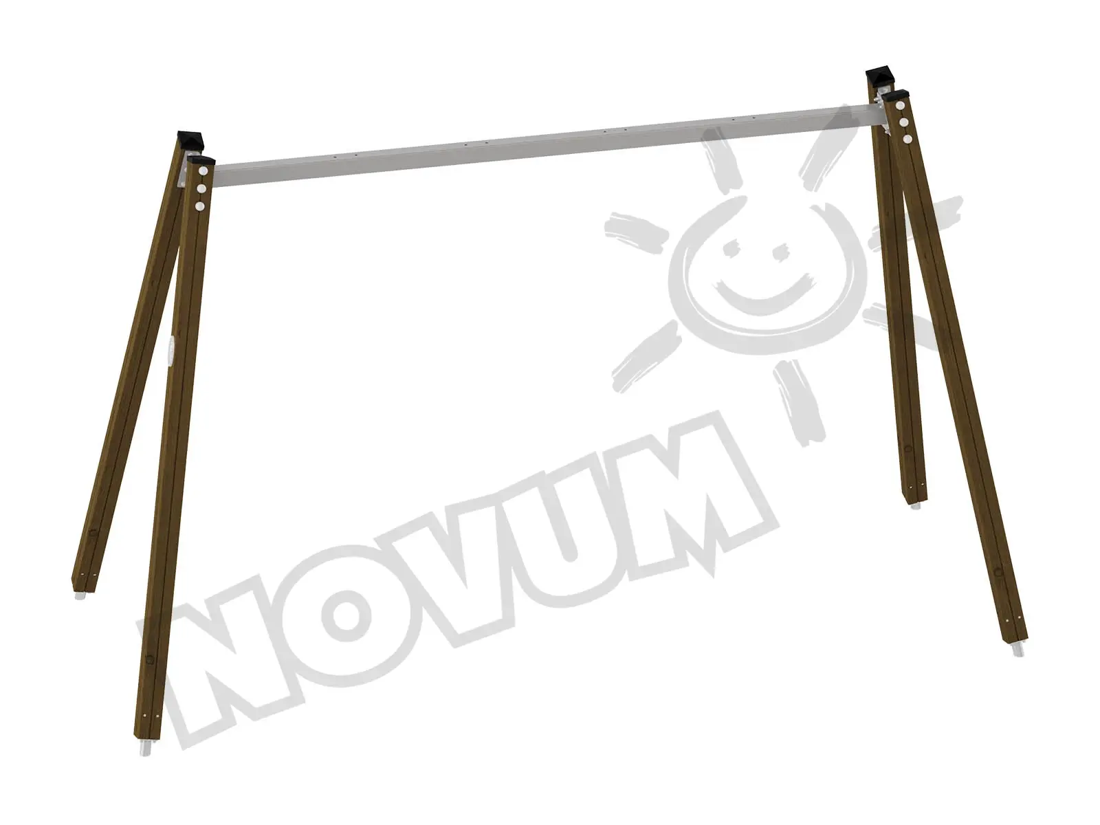 Divvietīgas šūpoles Urbi, koka stabi / bez sēdekļiem