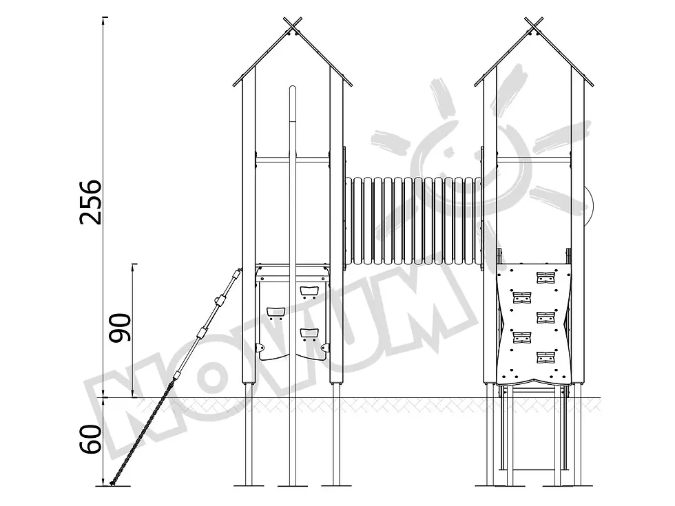 Sīktēls: Urbi komplekts 4, koka stabi C