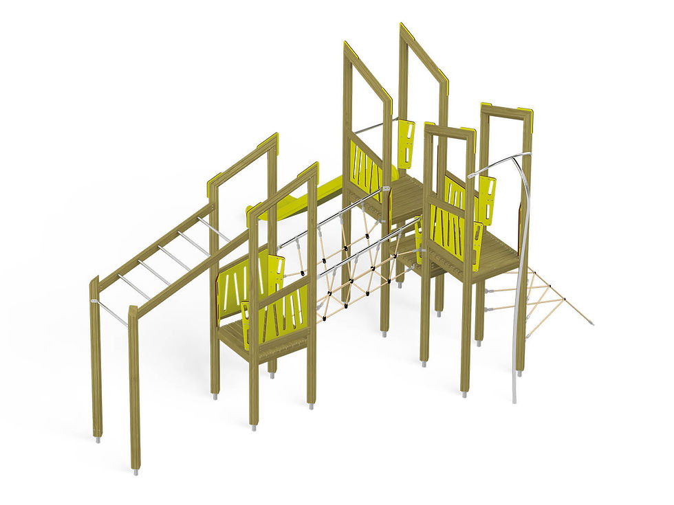 Sīktēls: TRIANGULO SET 9 bērnu rotaļu laukums