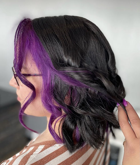 Halo section of bright purple on black bob hairstyle-min.jpg