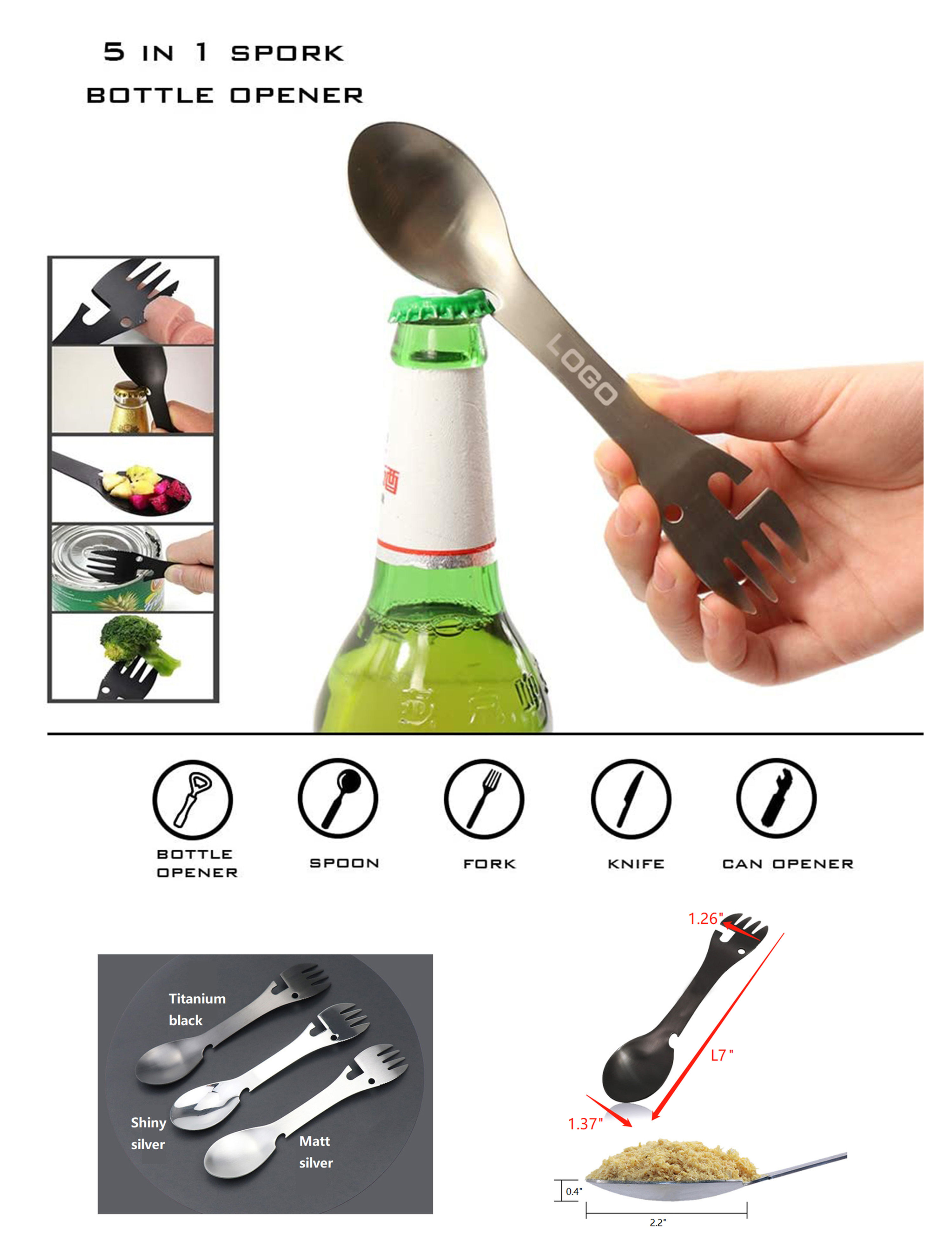 5 in 1 Camping Spork