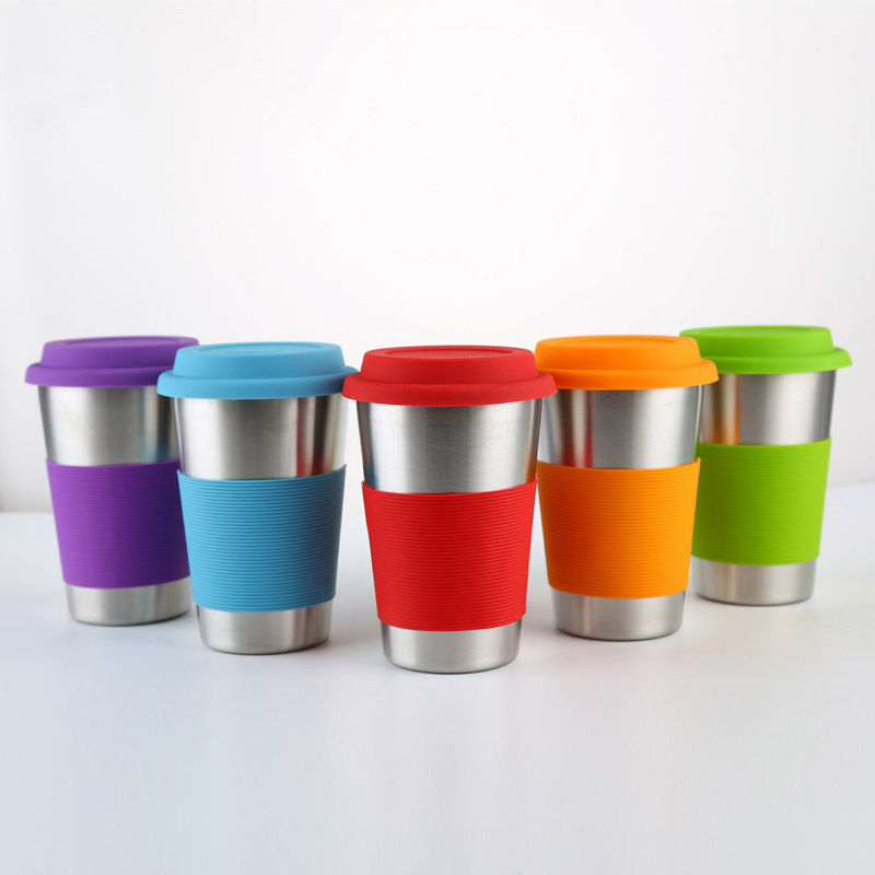 16oz Stainless Steel Cup with Lid & Sleeve