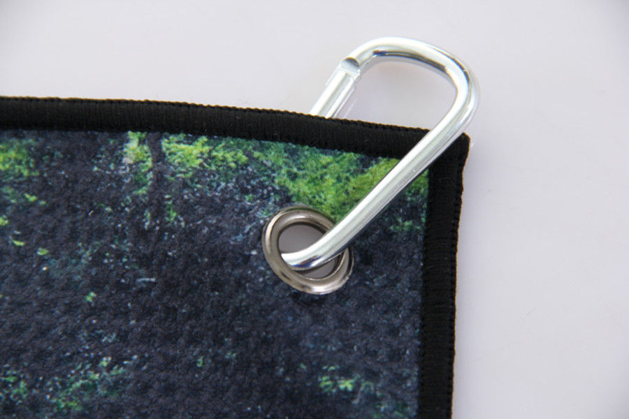 Thumbnail: Microfiber Waffle Pattern Golf Cleaning Towel with Carabiner