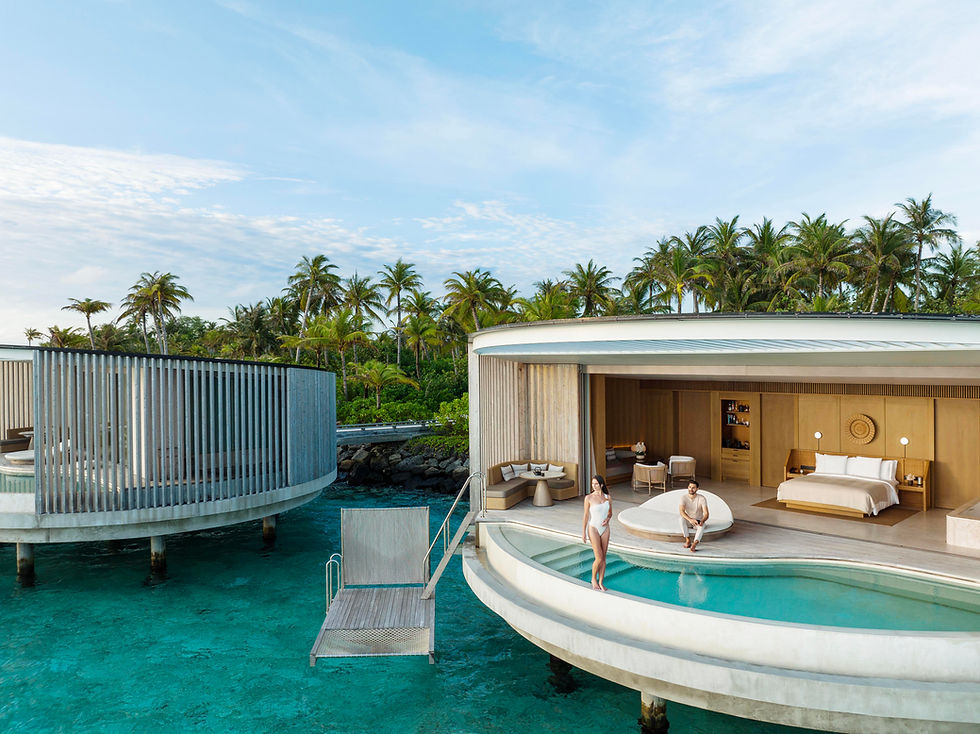 The Ritz-Carlton Maldives - One Bedroom Overwater Pool Villa Aerial Aerial 12 ©Paul Thuysbaert Photo