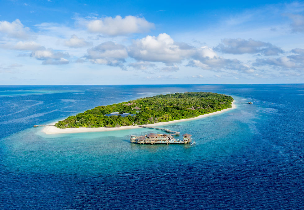 Blick auf Soneva Fushi