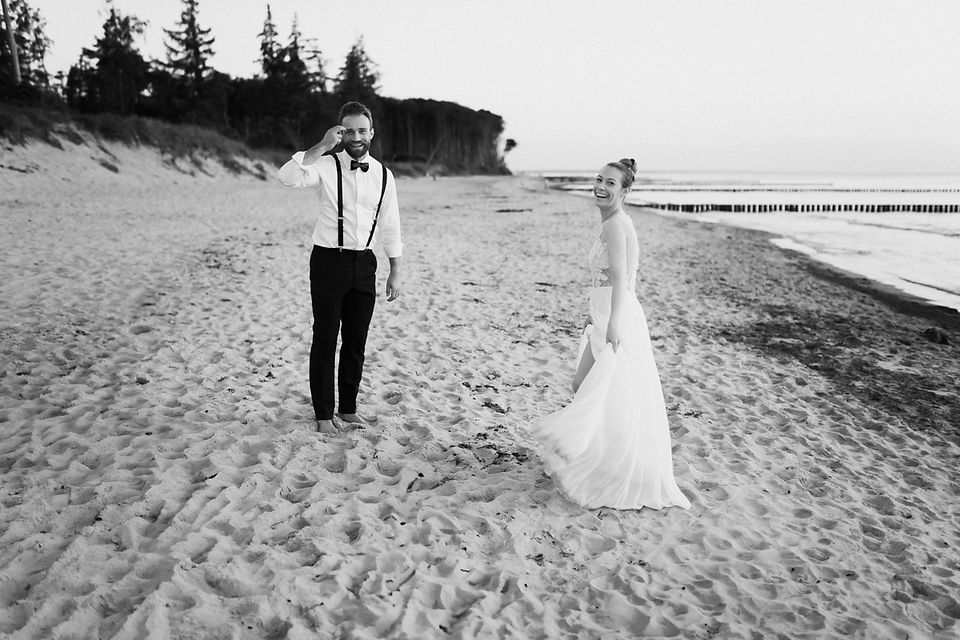 After-Wedding-Shooting am Strand von Rostock-Warnemünde