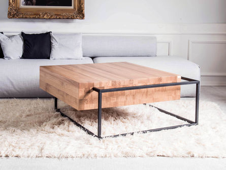 Wooden coffee table stolik kawowy lity drewno nowoczesny design