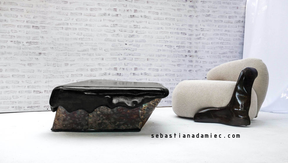 stolik kawowy stal turkus polyskcoffee table modern 4BC