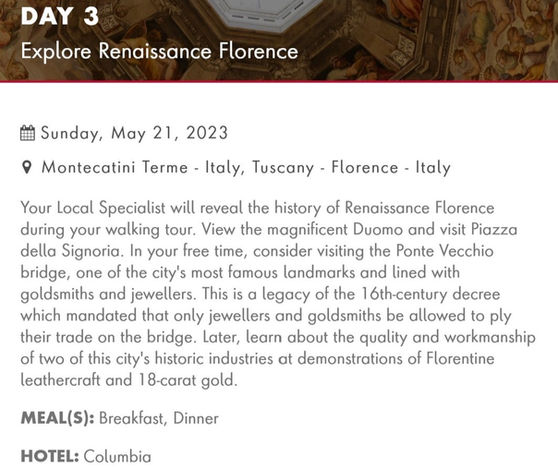 Rome and Tuscan Highlights May 2023 Dietrich Getaways Tuscany Italy Tour