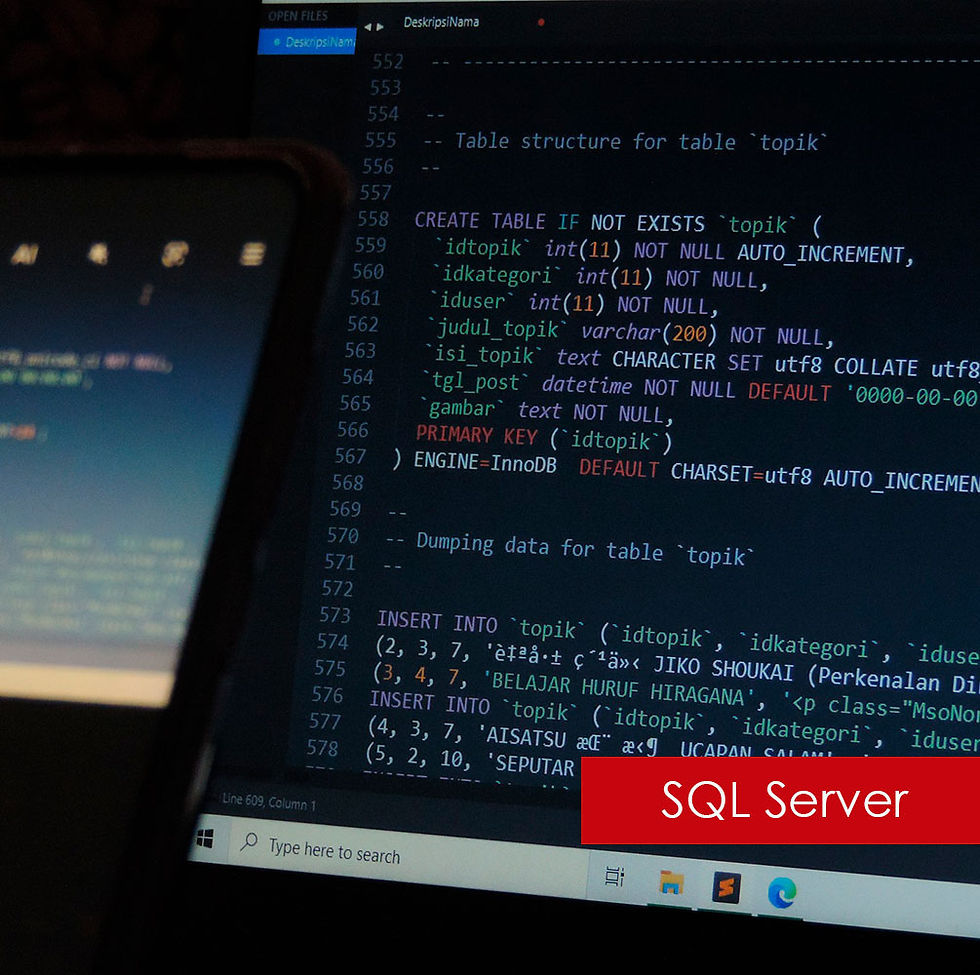 Developing SQL Databases (Desarrollar Base de Datos SQL)