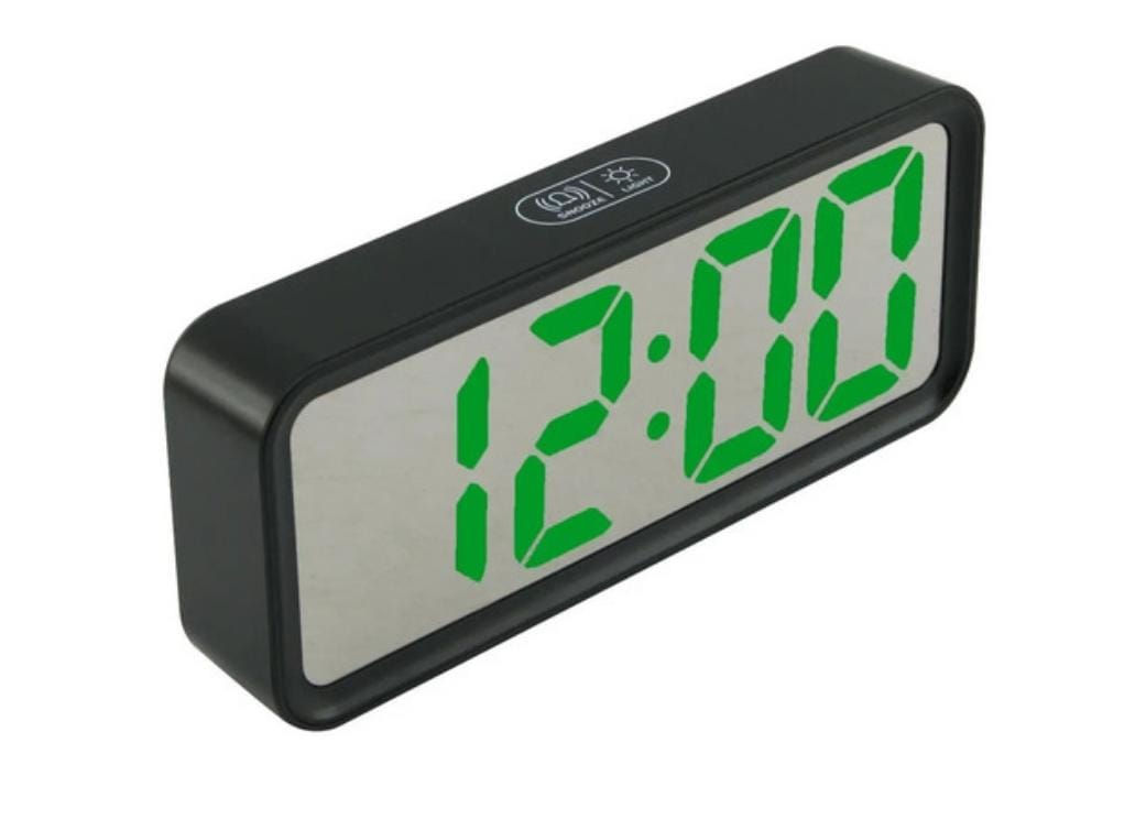 RELOJ LED CON ESPEJO MULTIFUNCION