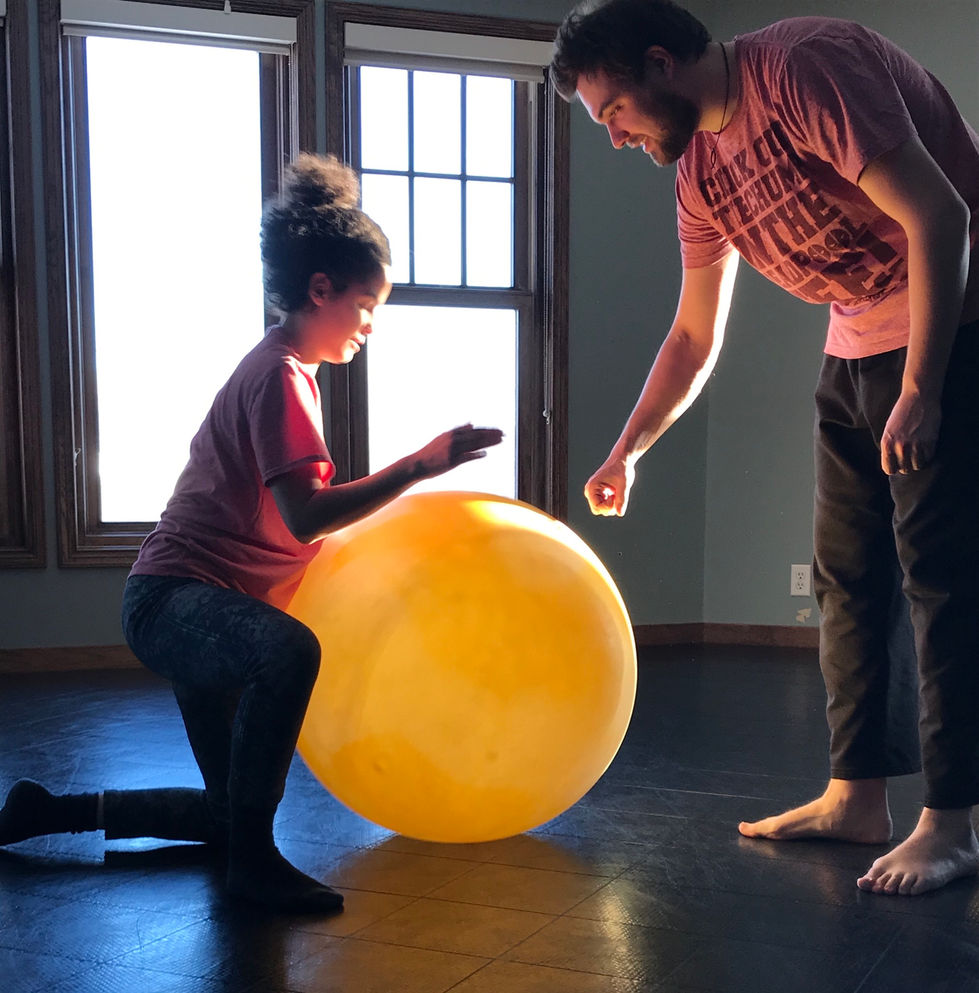 Rebbekah with gold glowing ball