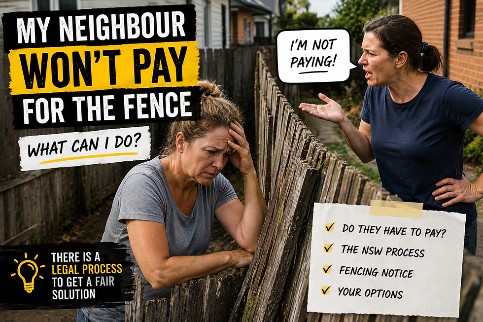 My neighbour won’t pay for the fence – what can I do in NSW?
