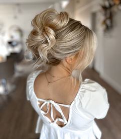 Modern updo bridal hair