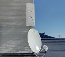 UAH201と4k8kBS/CSアンテナ設置工事