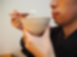 Japanese food, photographs of a man eating rice in a bowl