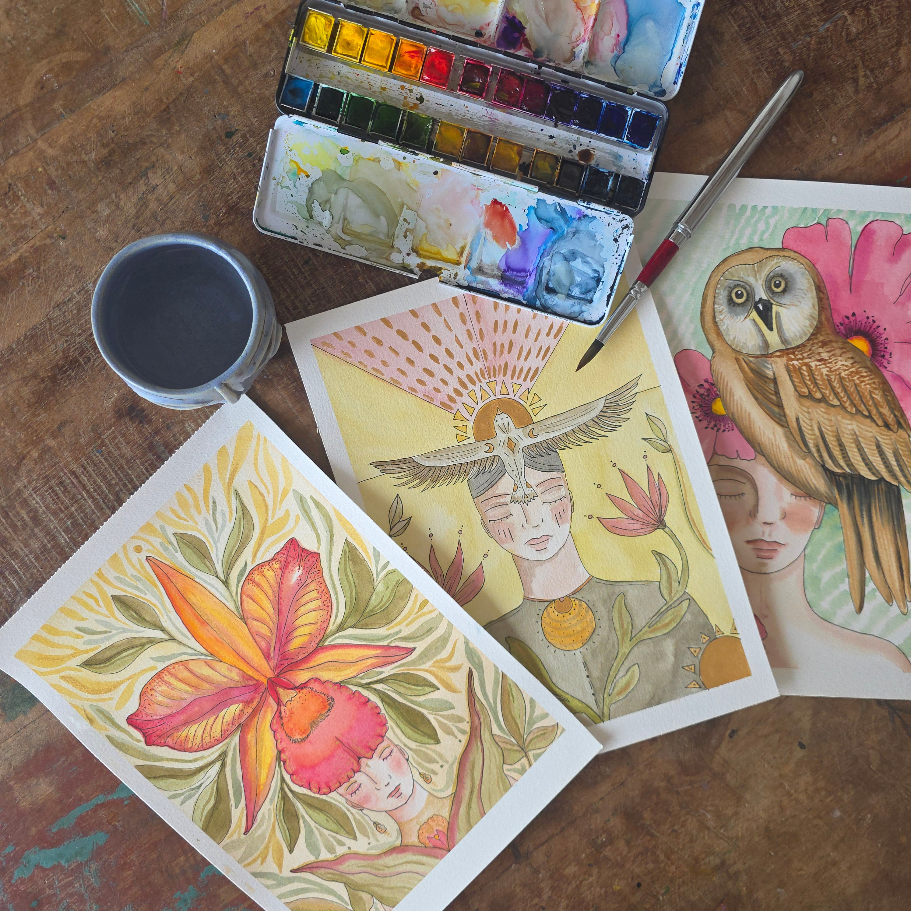 Mujeres  Sabias - 21 Ilustraciones para Crear y Pintar