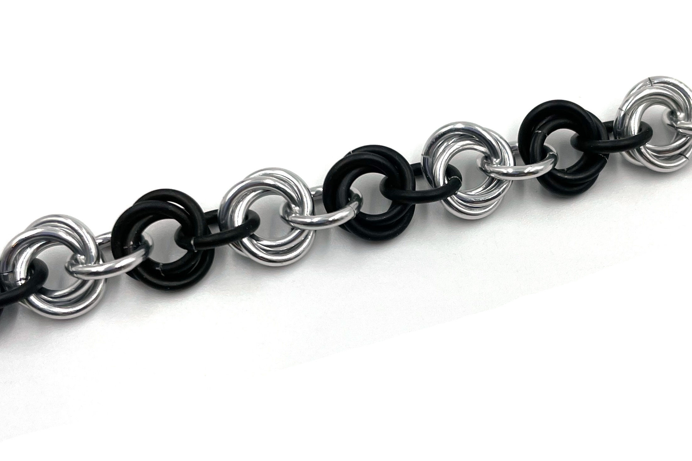 Flower Bracelet, Stripes, 8 inches