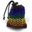 Thumbnail: Rectangle Dice Bag, Small Rings, Rainbow