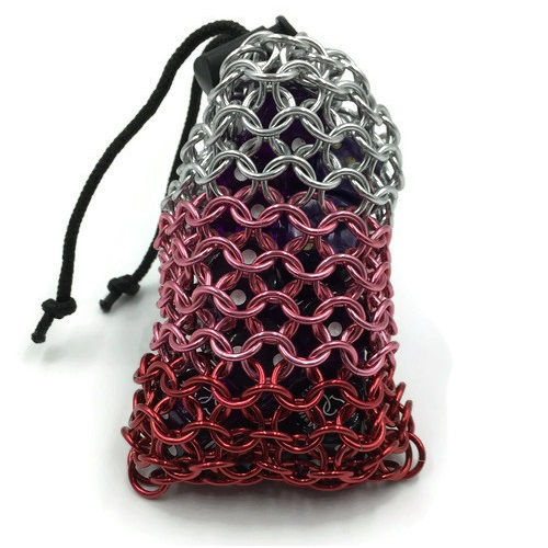 Thumbnail: Rectangle Dice Bag, Large Rings, Ombre