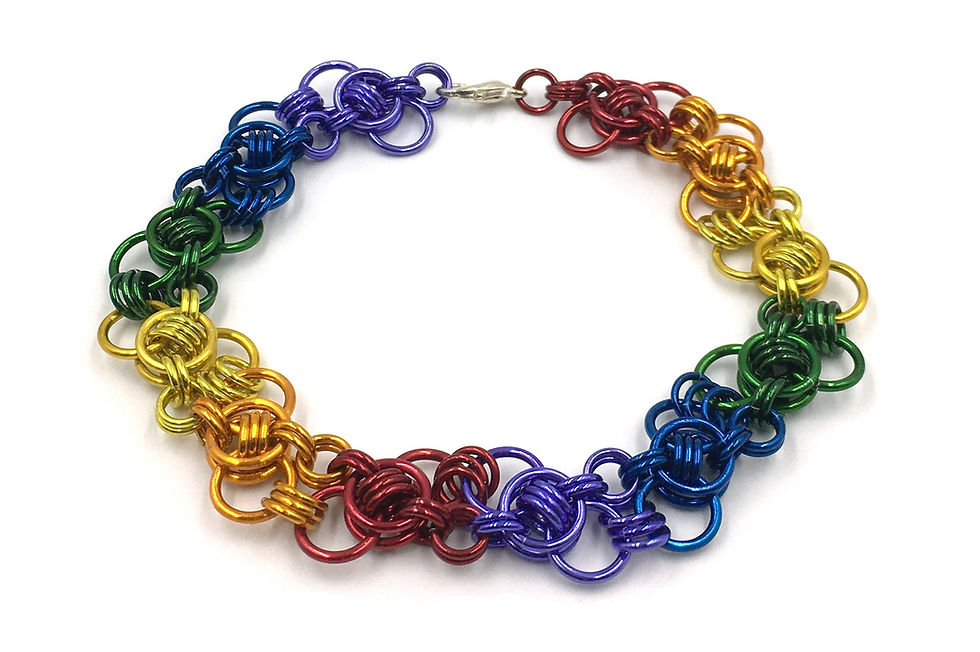 Thumbnail: Fly Tying Bracelet, Bright Rainbow