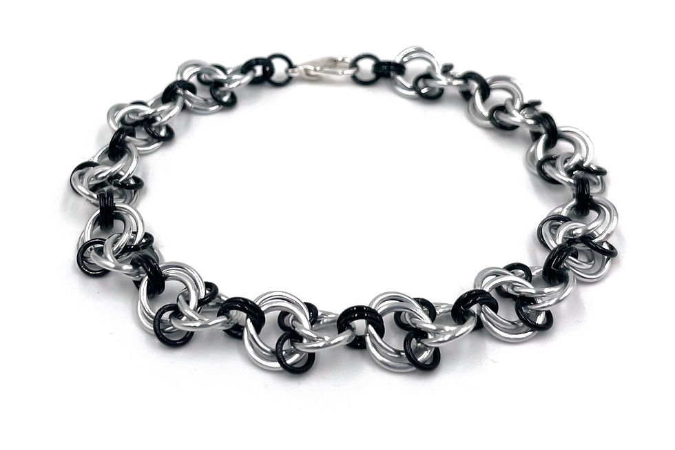 Thumbnail: Celtic Spiral Knot Bracelet, Binary, 6.5 inches