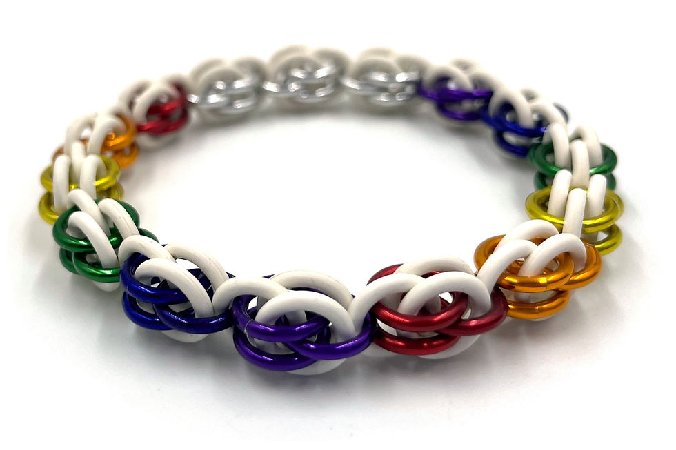 Thumbnail: Stretchy Sweetpea Bracelet, Rainbow
