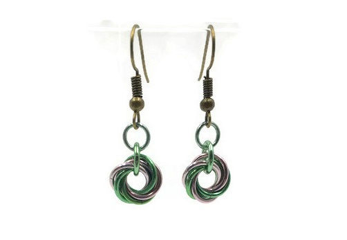 Thumbnail: Single Mobius Earrings, Split, Clip-ons