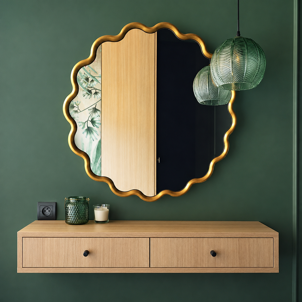 Round Wave Mirror