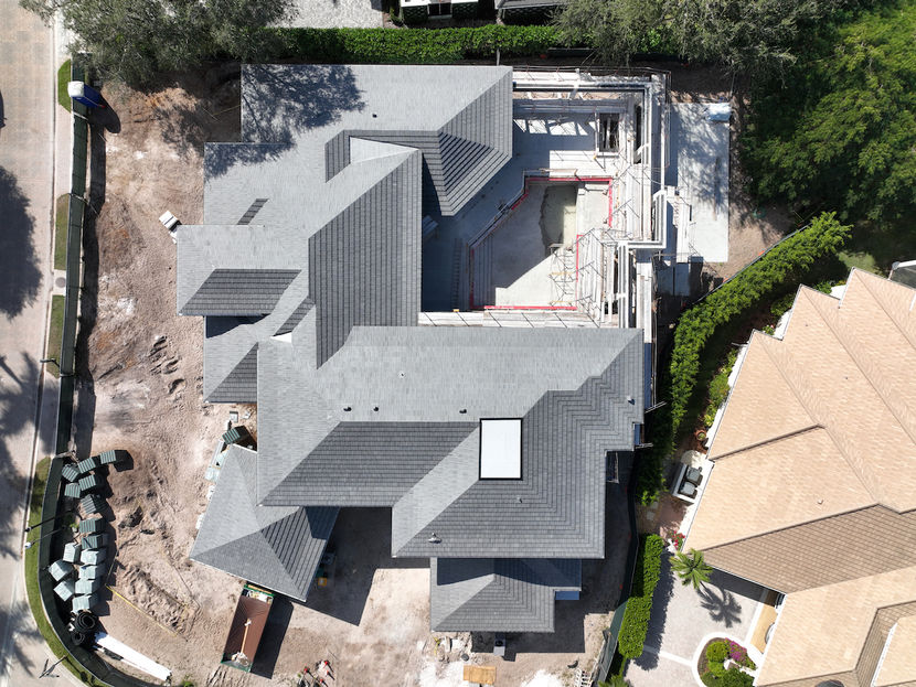 flat tile roof