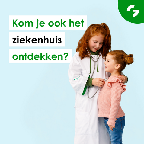 Campagnefotografie door Lieke Alblas van Unstockable, voor de open dag van het Groene Hart Ziekenhuis, met beelden die de interactieve activiteiten en ontdekkingsreis door het ziekenhuis benadrukken.