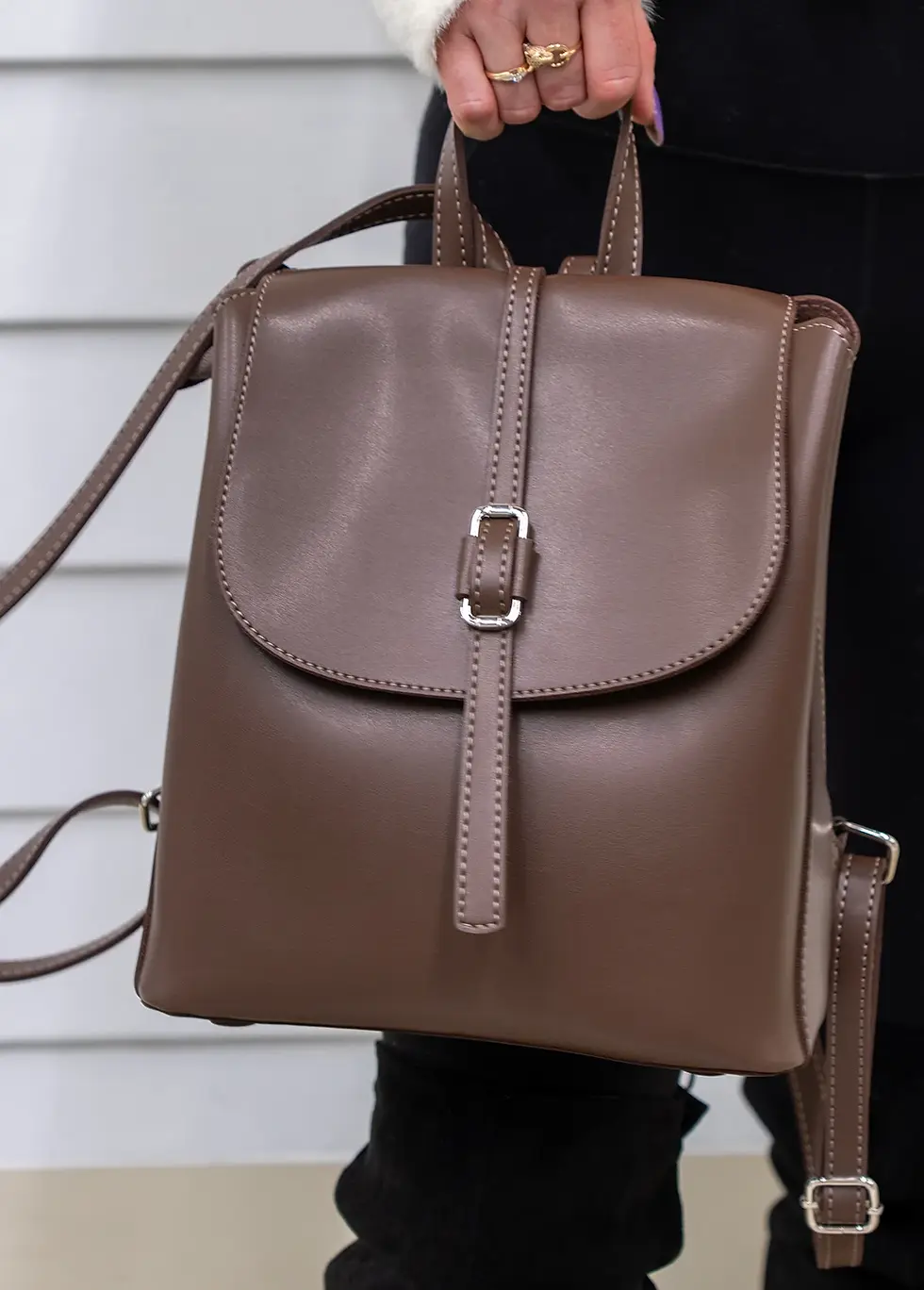 Thumbnail: Vegan Leather Mini Backpack - Noelle